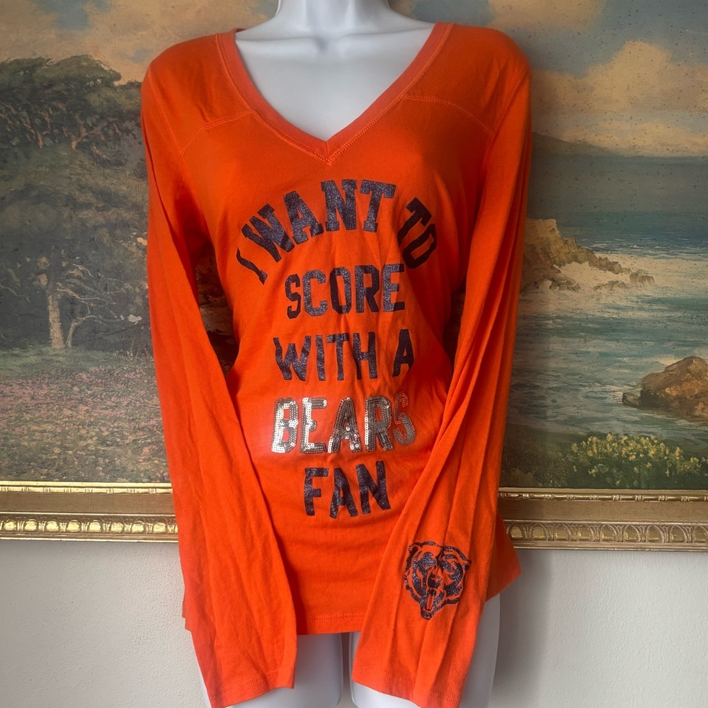 Y2K NFL Victoria’s Secret Chicago Bears V-Neck Long Sleeve